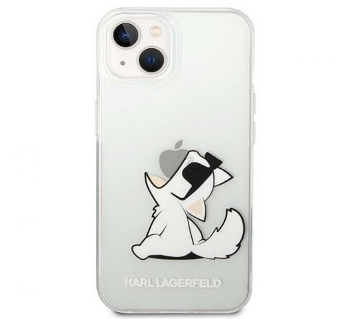 Karl Lagerfeld Choupette Eat hátlap tok Apple iPhone 14 Plus, átlátszó