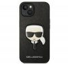 Karl Lagerfeld Head Saffiano bőr hátlap tok Apple iPhone 14 Plus, fekete