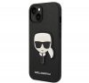 Karl Lagerfeld Head Saffiano bőr hátlap tok Apple iPhone 14 Plus, fekete