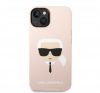 Karl Lagerfeld Head Liquid szilikon hátlap tok Apple iPhone 14 Plus, rószaszín