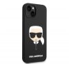 Karl Lagerfeld Head Liquid szilikon hátlap tok Apple iPhone 14 Plus, fekete