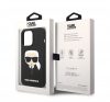 Karl Lagerfeld Head Liquid szilikon hátlap tok Apple iPhone 14 Pro, fekete