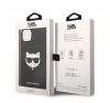 Karl Lagerfeld Choupette Head Saffiano bőr hátlap tok Apple iPhone 14 Plus, fekete