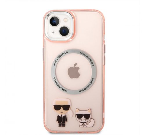 Karl Lagerfeld and Choupette MagSafe hátlap tok Apple iPhone 14 Plus, rózsaszín