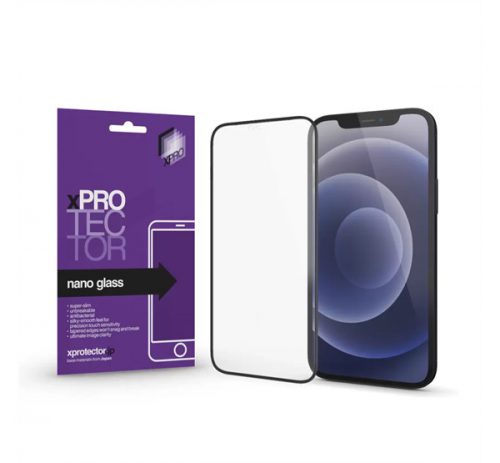 Apple iPhone 14 Pro Xprotector Nano Glass kijelzővédő fólia fekete kerettel