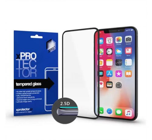 Apple iPhone 14 Pro Max Xprotector Tempered Glass Full 2.5D kijelzővédő üvegfólia, fekete