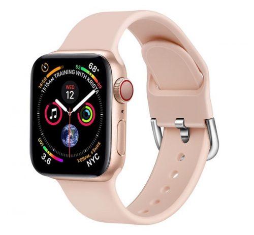 Phoner Clasp Apple Watch csatos szilikon szíj, 38/40/41mm, bézs