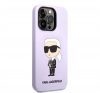 Karl Lagerfeld Liquid Ikonik NFT szilikon hátlap tok Apple iPhone 14 Pro, lila