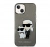 Karl Lagerfeld Liquid Glitter Karl and Choupette NFT hátlap tok Apple iPhone 14 Plus, fekete