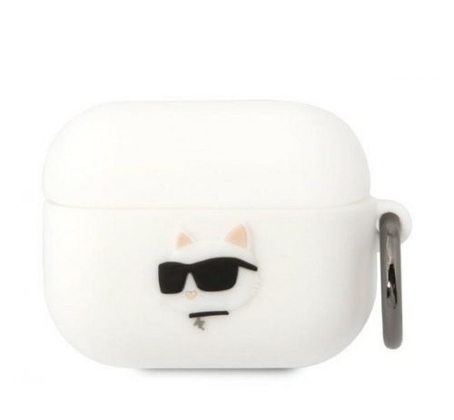 Karl Lagerfeld 3D Logo NFT Choupette Head Apple Airpods Pro szilikon tok, fehér