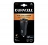 Duracell autós szivargyújtó gyorstöltő adapter, USB + Type-C, 27W, fekete