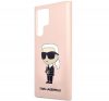 Karl Lagerfeld Silicone Ikonik Samsung Galaxy S23 Ultra, szilikon tok, rózsaszín