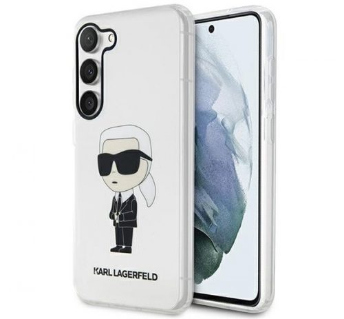 Karl Lagerfeld Ikonik Samsung Galaxy S23 szilikon tok, átlátszó