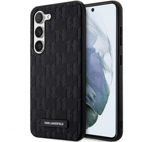 Karl Lagerfeld Saffiano Mono Samsung Galaxy S23 szilikon tok, fekete