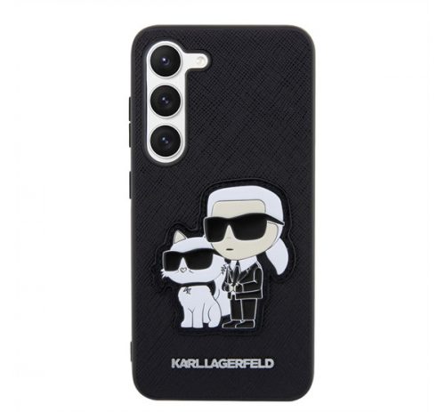 Karl Lagerfeld Saffiano Samsung Galaxy S23 szilikon tok, fekete