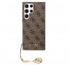 Guess 4G Charms Samsung Galaxy S23 Ultra szilikon tok, barna