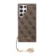 Guess 4G Charms Samsung Galaxy S23 Ultra szilikon tok, barna