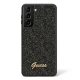 Guess Glitter Script Samsung Galaxy S23 Ultra szilikon tok, fekete