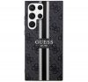 Guess 4G Printed Stripe Samsung Galaxy S23 Ultra szilikon tok, fekete