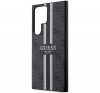 Guess 4G Printed Stripe Samsung Galaxy S23 Ultra szilikon tok, fekete