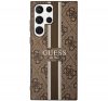 Guess 4G Printed Stripe Samsung Galaxy S23 Ultra szilikon tok, barna