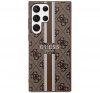 Guess 4G Printed Stripe Samsung Galaxy S23 Ultra szilikon tok, barna