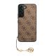 Guess 4G Charms Samsung Galaxy S23+ szilikon tok, barna