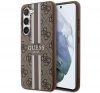 Guess 4G Printed Stripe Samsung Galaxy S23+ szilikon tok, barna