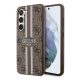 Guess 4G Printed Stripe Samsung Galaxy S23+ szilikon tok, barna