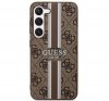 Guess 4G Printed Stripe Samsung Galaxy S23+ szilikon tok, barna