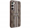 Guess 4G Printed Stripe Samsung Galaxy S23+ szilikon tok, barna