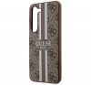 Guess 4G Printed Stripe Samsung Galaxy S23+ szilikon tok, barna