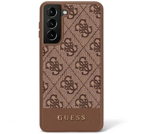 Guess 4G Stripe Samsung Galaxy S23 szilikon tok, barna