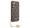 Guess 4G Charms Samsung Galaxy S23 szilikon tok, barna