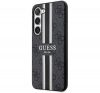 Guess 4G Printed Stripe Samsung Galaxy S23 szilikon tok, fekete