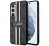 Guess 4G Printed Stripe Samsung Galaxy S23+ szilikon tok, fekete