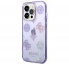 Guess Peony Glitter Apple iPhone 14 Pro hátlap tok, lila