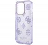 Guess Peony Glitter Apple iPhone 14 Pro hátlap tok, lila