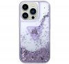 Guess Liquid Glitter Palm Apple iPhone 14 Pro hátlap tok, lila