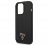 Guess Silicone Triangle Apple iPhone 14 Pro hátlap tok, fekete