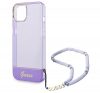 Guess Translucent Pearl Strap Apple iPhone 14 Plus hátlap tok, lila