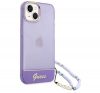 Guess Translucent Pearl Strap Apple iPhone 14 Plus hátlap tok, lila