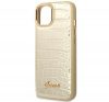 Guess Croco Collection Apple iPhone 14 Plus hátlap tok, arany