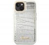 Guess Croco Collection Apple iPhone 14 Plus hátlap tok, ezüst