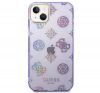 Guess Peony Glitter Apple iPhone 14 Plus hátlap tok, lila