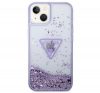 Guess Liquid Glitter Palm Apple iPhone 14 Plus hátlap tok, lila