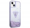 Guess Liquid Glitter Palm Apple iPhone 14 Plus hátlap tok, lila