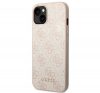 Guess 4G Metal Gold Apple iPhone 14 hátlap tok, pink