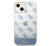 Guess 4G Pattern Script Apple iPhone 14 hátlap tok, kék