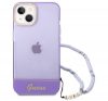 Guess Translucent Pearl Strap Apple iPhone 14 hátlap tok, lila